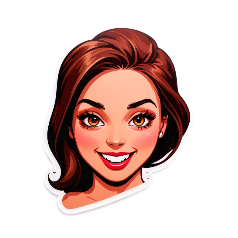 Girl with a sexy Face like as she is having fun  sticker