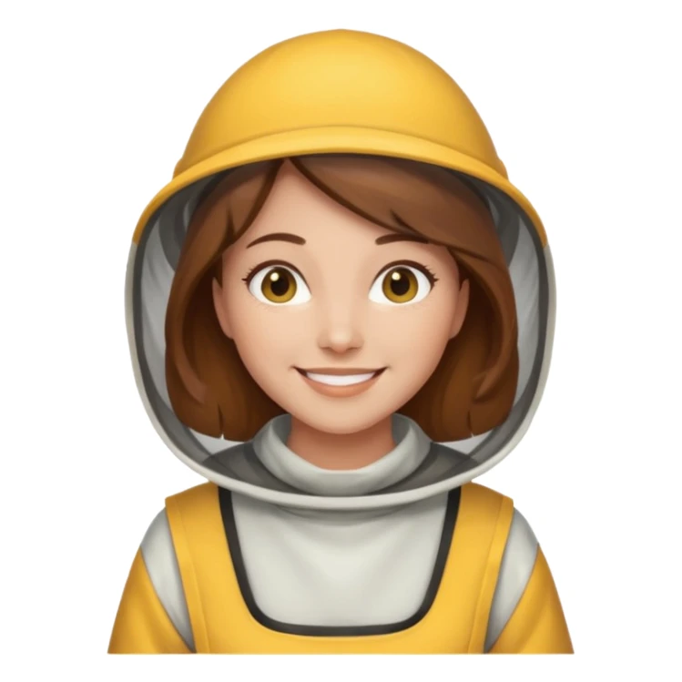 female bee keepers with brown hair sticker