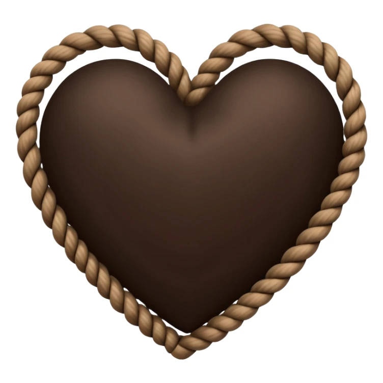 silhouette of a rope forming a heart sticker
