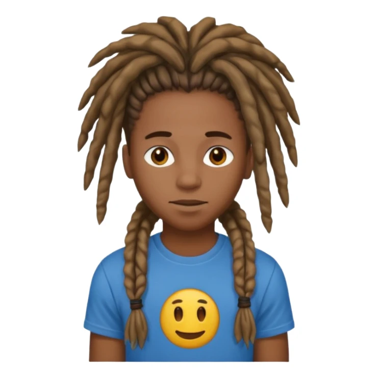 an african teen with dreadblocks sticker