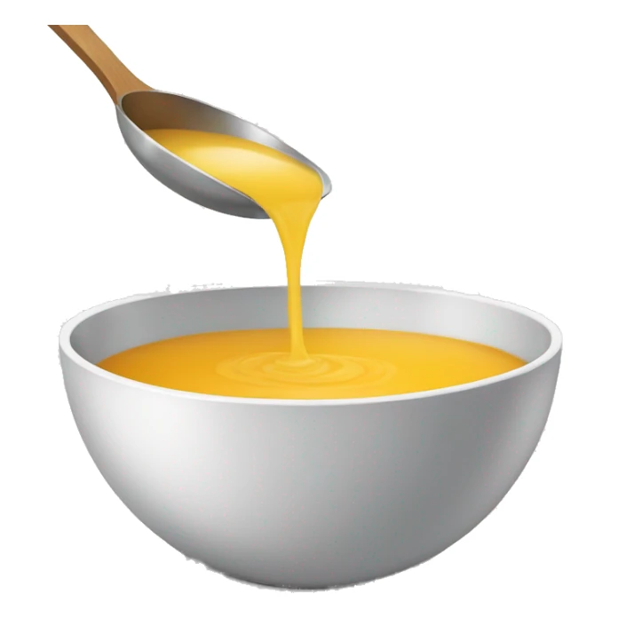 Ladle pouring soup into a clear bowl sticker
