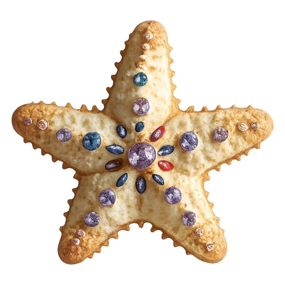 Remove the background, keep only the realistic rainbow pastel bedazzled sea star, photorealistic, preserve all details, transparent background. sticker
