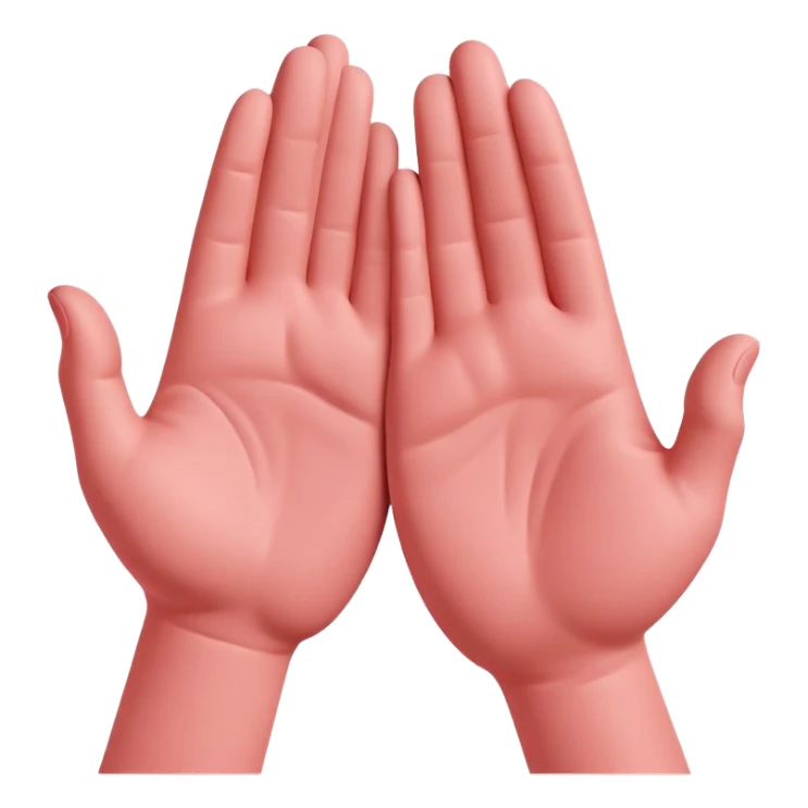 two hands flattening a pink clay on a surface sticker