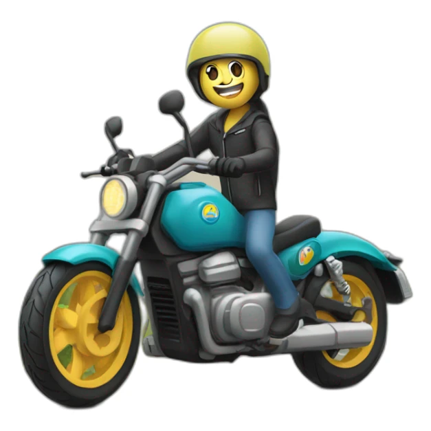 un legume sur une moto sticker