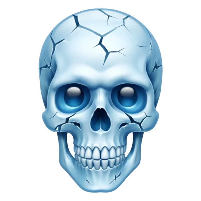 Skull ice sticker