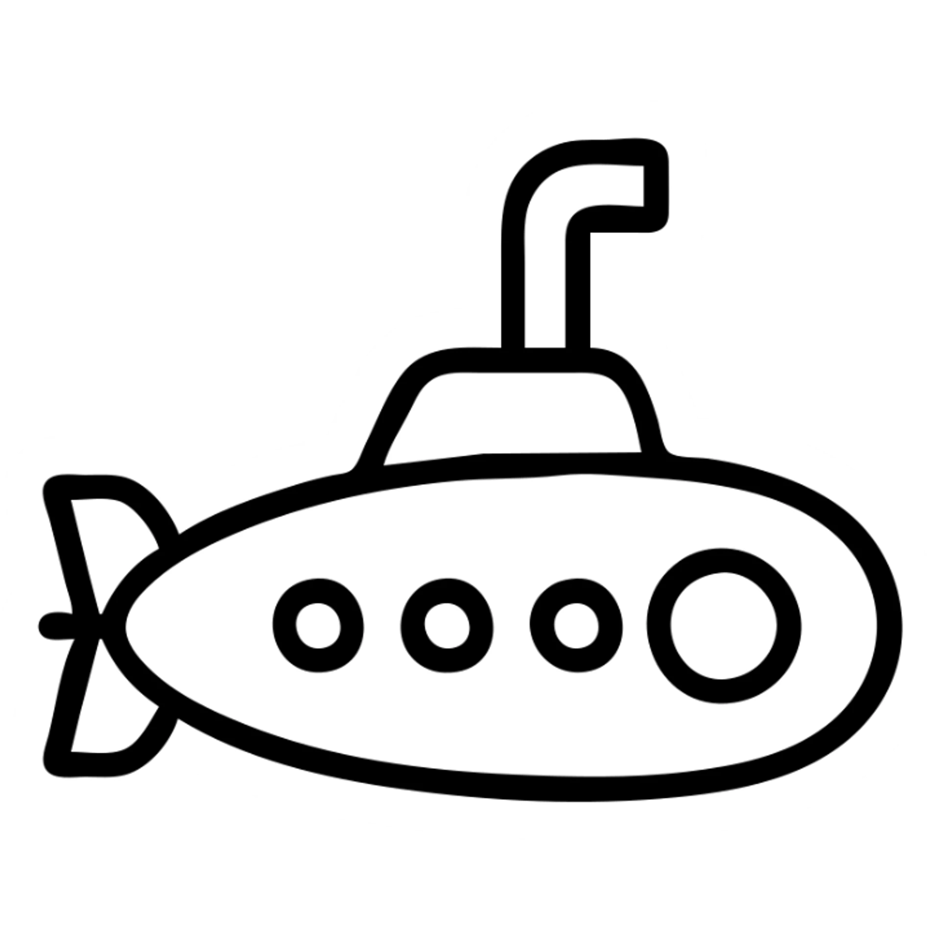 outlined denizaltı (submarine) icon sticker