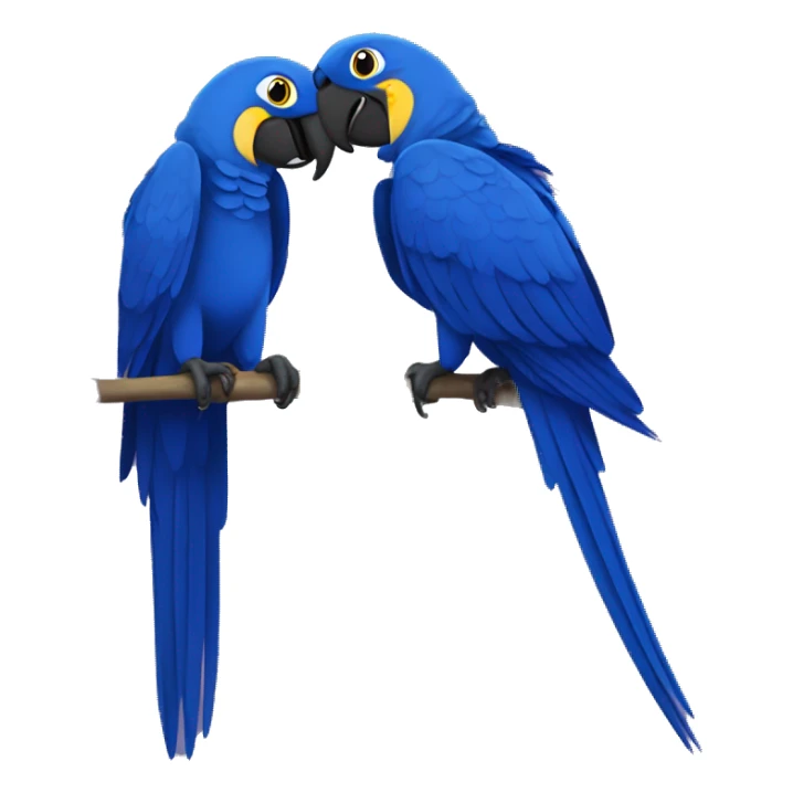 Hyacinth Macaw pair Full Body love sticker
