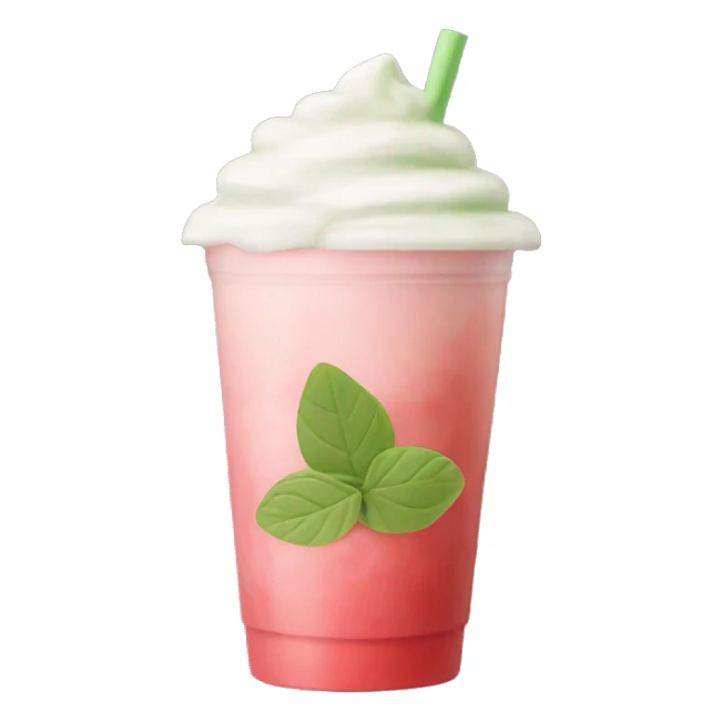 An iced strawberry matcha latte  sticker