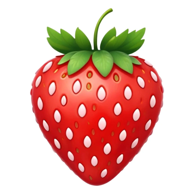 A strawberry with cartoony hearts in it sticker