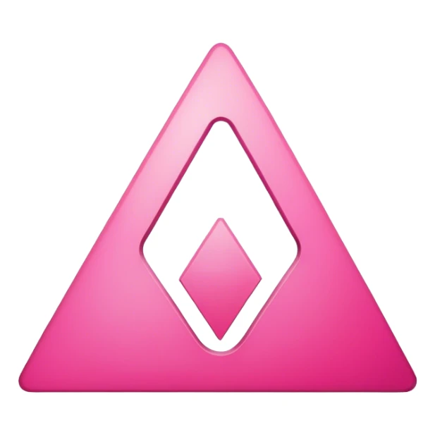 Pink triangle outline, hollow center, PlayStation icon style sticker