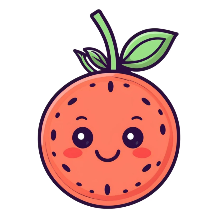 Sandia with eyes and smile sticker