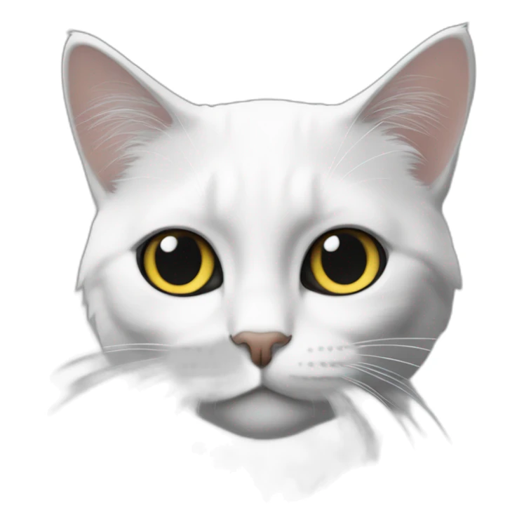 Un chat noir et blanc gros sticker