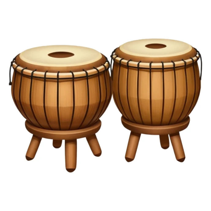 two indian small tablas emoji sticker