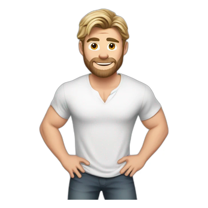 chris-hemsworth cartoon wearing shirt sticker