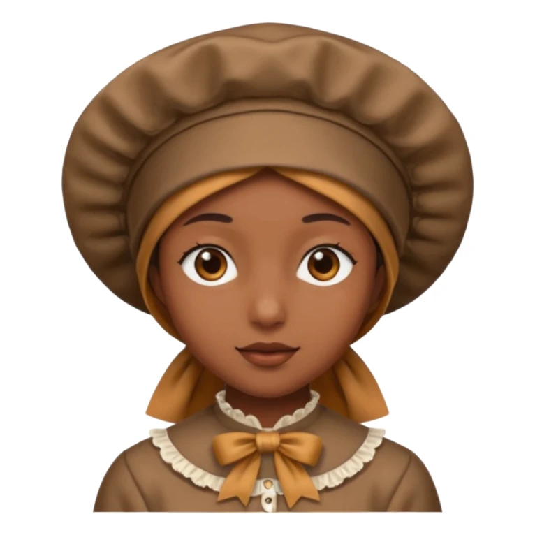 Silk Bonnet emoji brown skin sticker