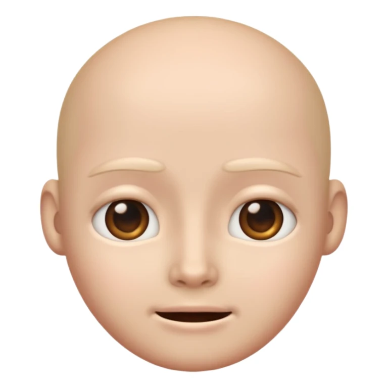 Uncanny valley emoji with no eyebrows sticker
