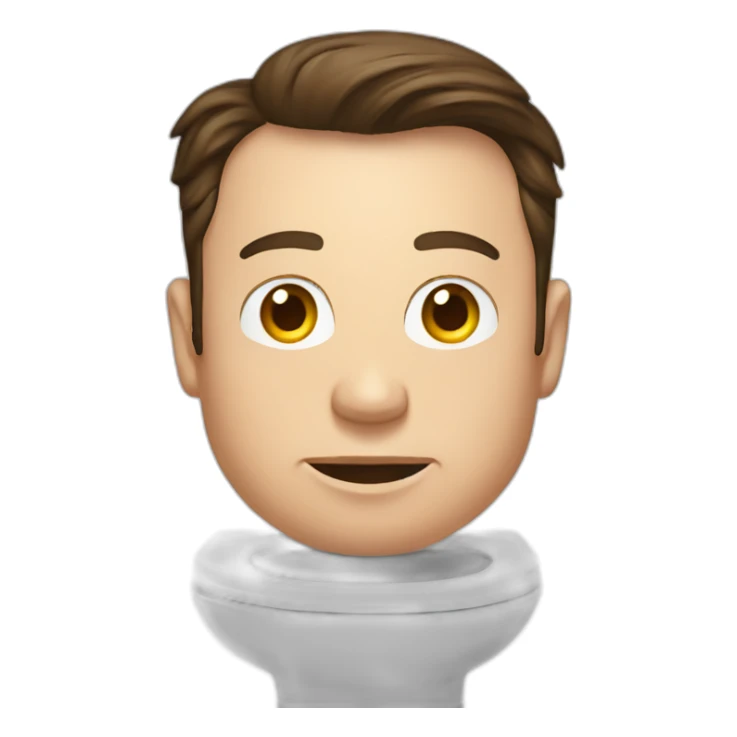 Elon musk on toilet sticker