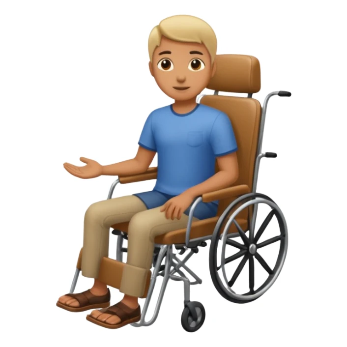 person in manual chair sticker