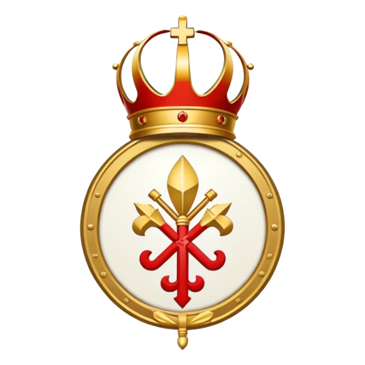 Pope's emblem with a touch of red sticker