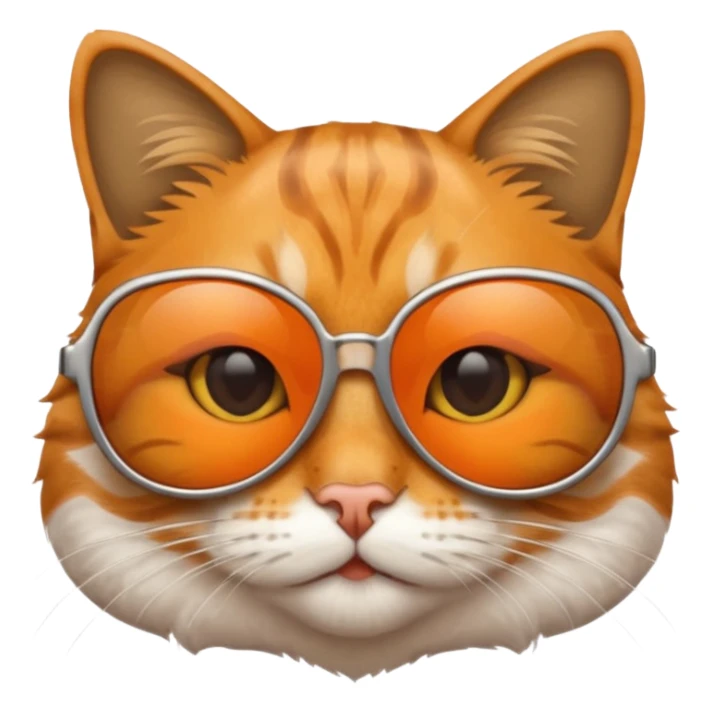 Cat wearing sunglasses sticker