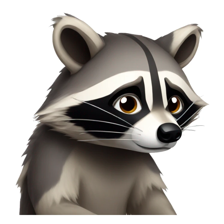 Frustrated raccoon sticker