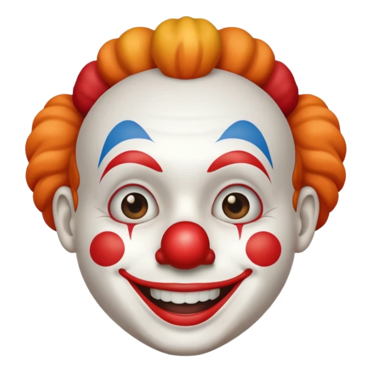 a person wearing a clown nose sticker