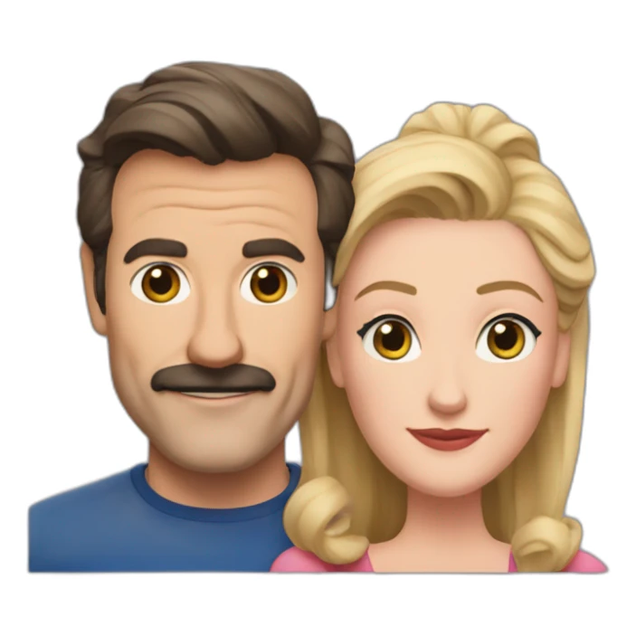 Ted Lasso and Rebecca Welton sticker