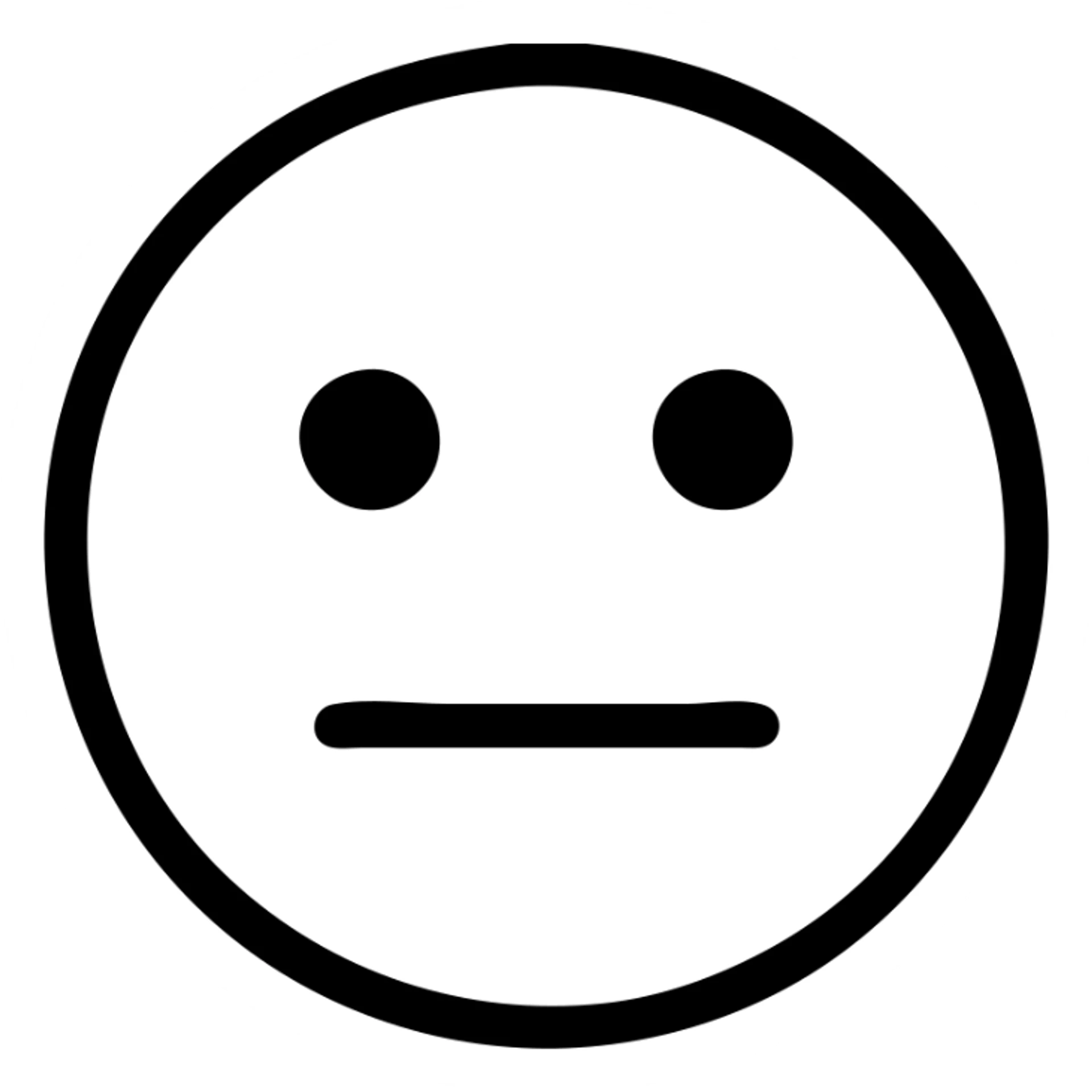 face expressing neutral emotion sticker