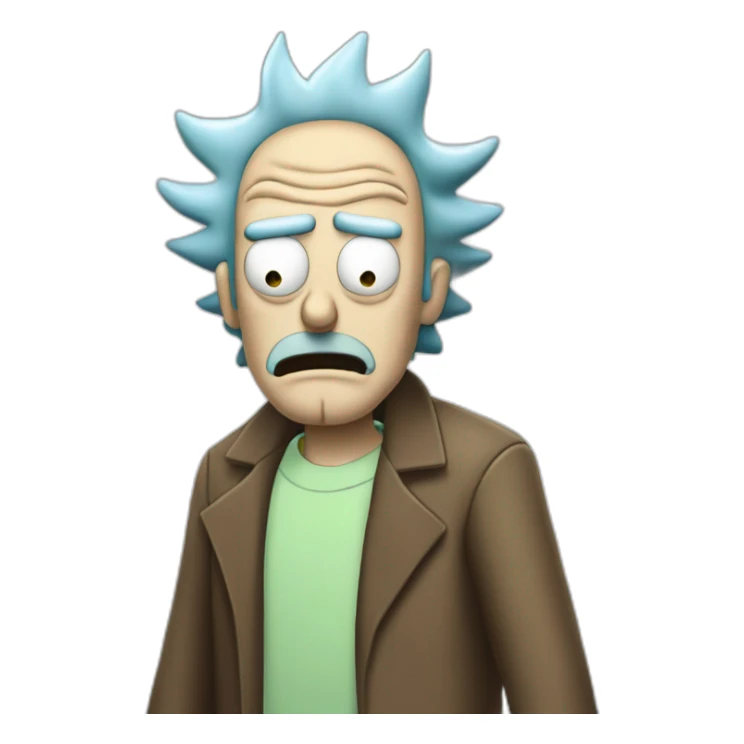 Rick de Rick et Morty qui fume sticker