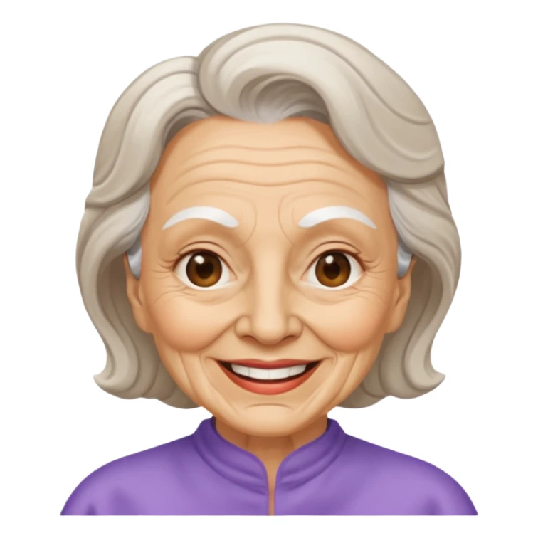 old lady  with beauty mask  sticker