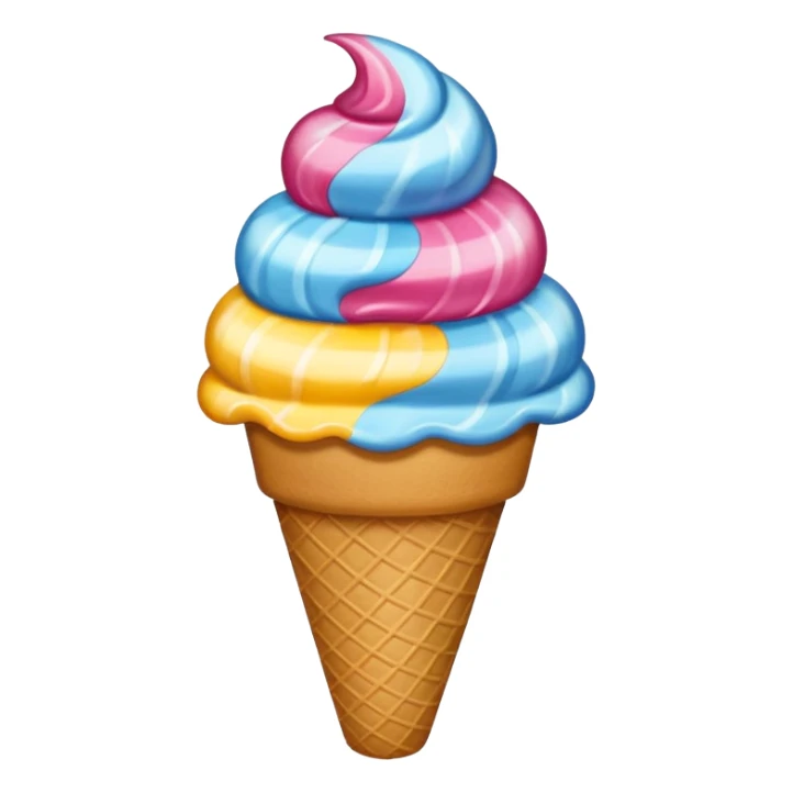 colorfull ice cream emoji sticker