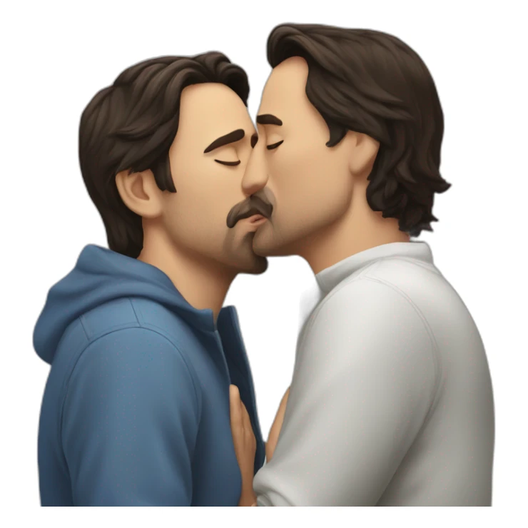 pablo iglesias and pedro sanchez kissing sticker