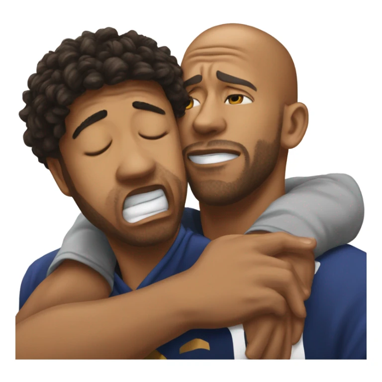 Monty Williams and Troy weaver crying on each other  sticker