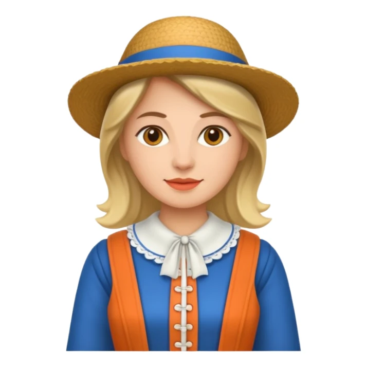 woman with dutch clothing sticker
