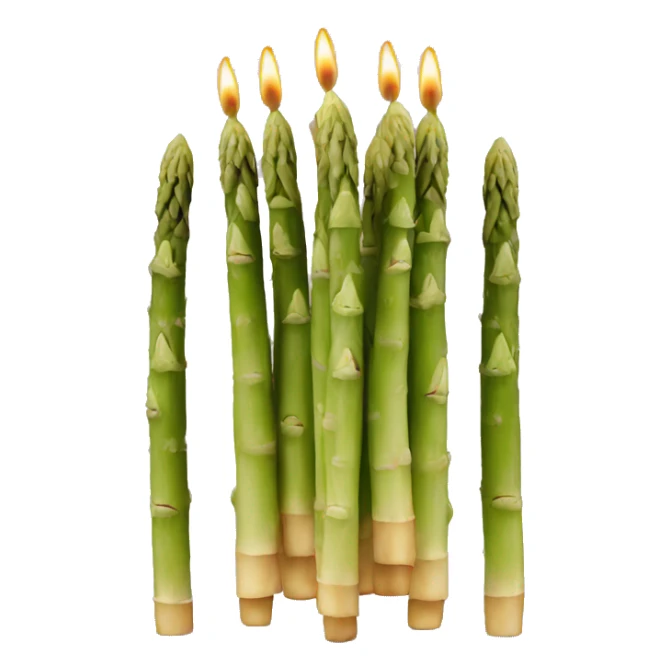 birthday candles that look like asparagus sticker