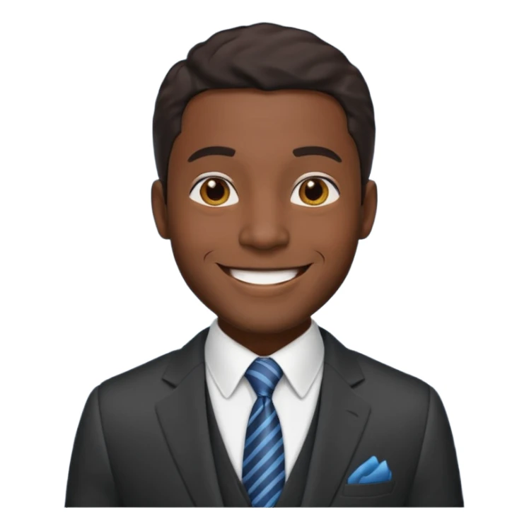 Black man in three-piece suit sticker
