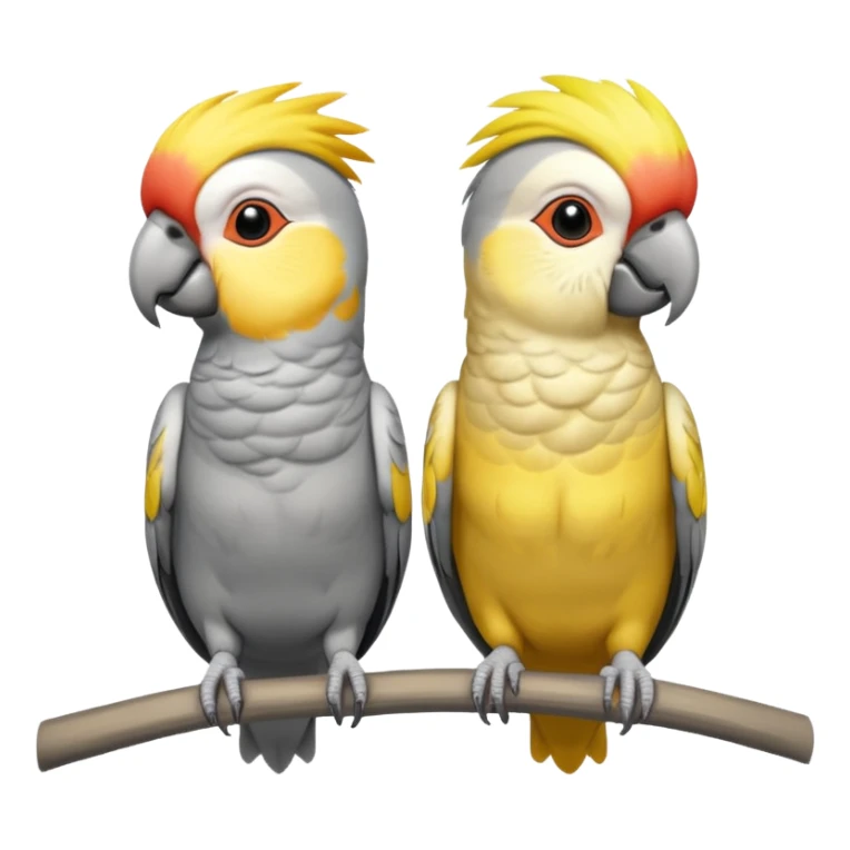 two cockatiel parrots in love sticker