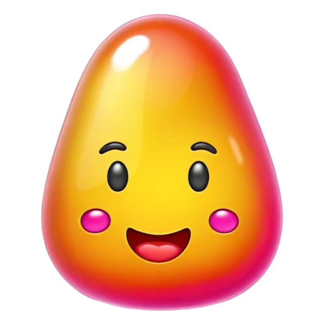 neon jelly bean poop emoji sticker