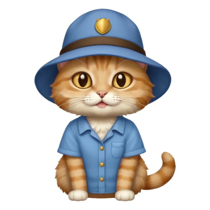 A cat that has a hat saying floor and a shirt that is saying floor sticker