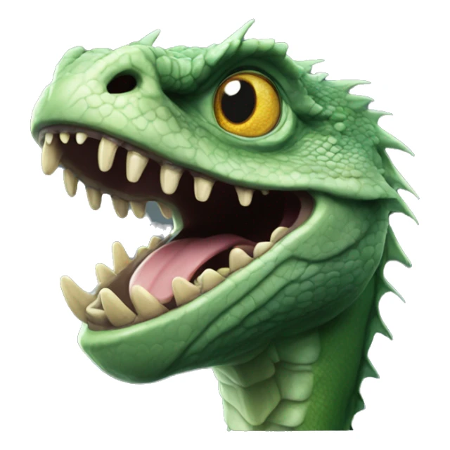 Basilisk from Harry Potter in full growth and with open mouth  sticker
