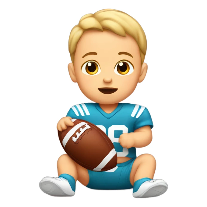 Baby watching football sticker