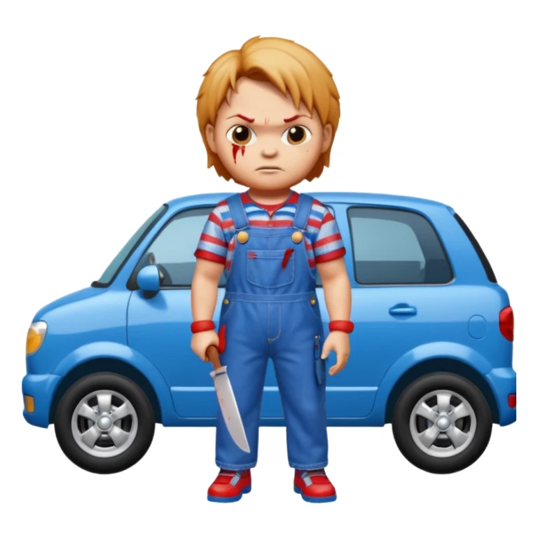 Chuky si carros y cuchillo sticker