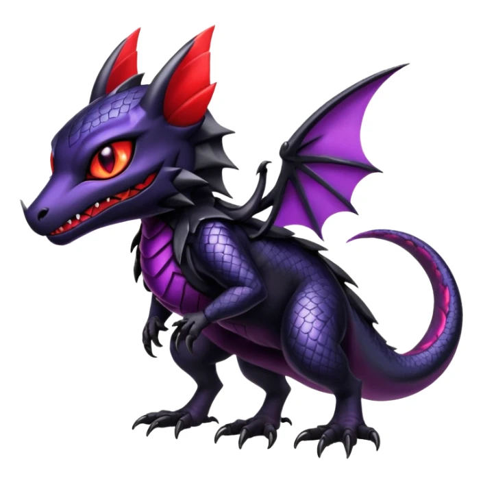 Shiny Epic Badass Edgy Dark Gothic Noibat-Salandit-Litten-Hybrid sticker