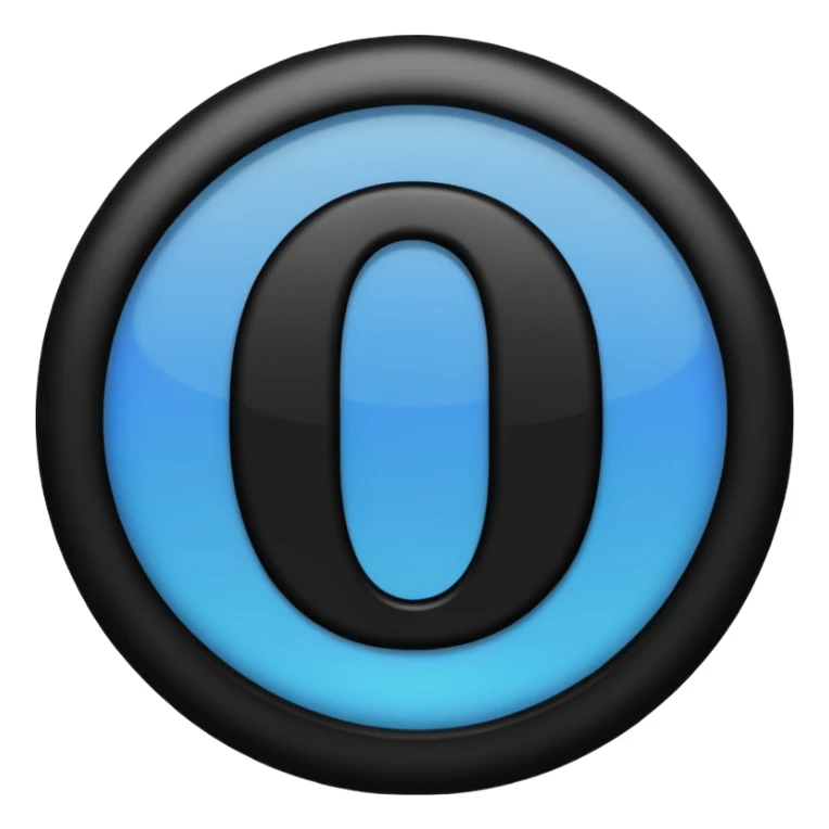 a letra “T” e a letra “O” juntas. Uma em cima da outra sticker