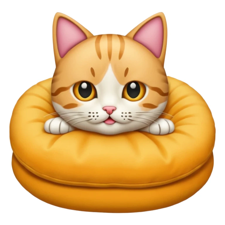 gatito acostado en un cojín sticker