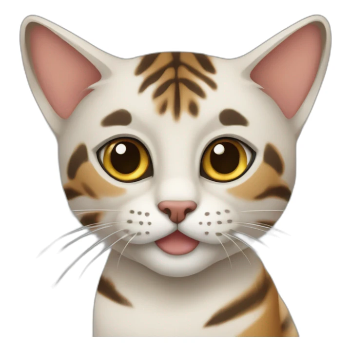 Siamois et chat tigré tricolore  sticker