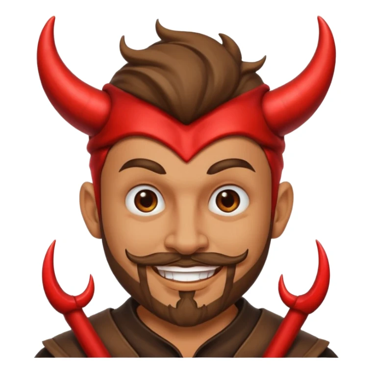 Emoji de bandido con diablito  sticker