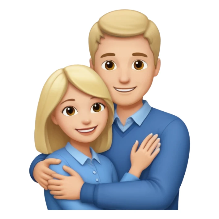 White man hugging a white woman sticker