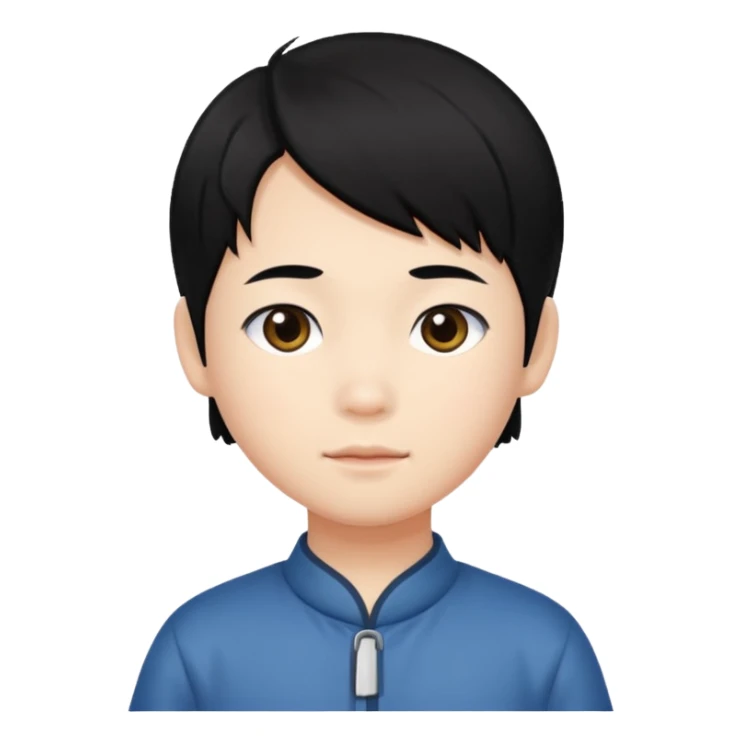 chinese kid with black hair sticker