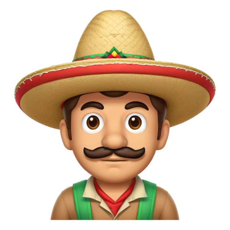 mexican mario bros with a sombrero  sticker